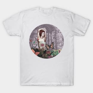 Woman in Purple Garden T-Shirt